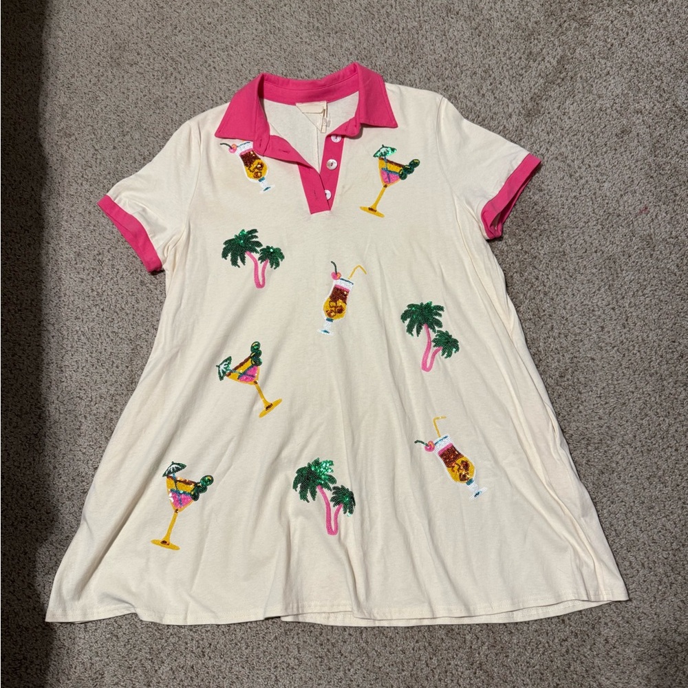 Fantastic Fawn Tropical Sparkle Dress